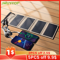 Odkryty piesze wycieczki wodoodporny panel słoneczny 5V 7W dla Iphone Samsung power bank Solar USB przenośna ładowarka słoneczna akcesoria kempingowe 1